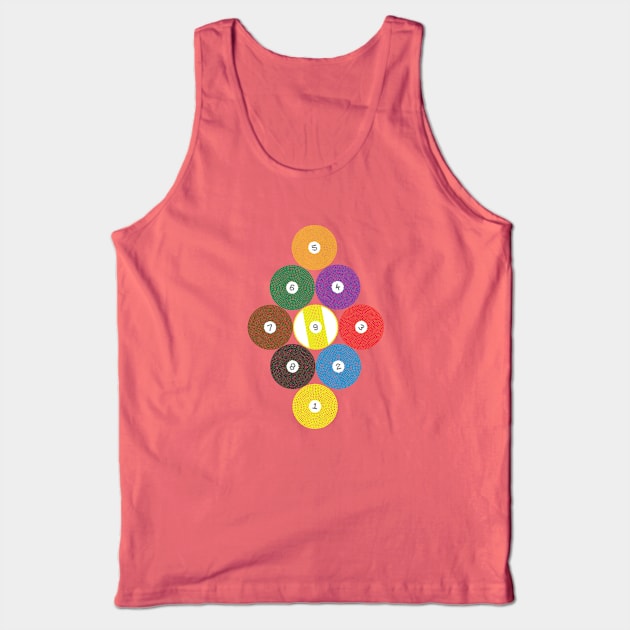 Billiard Balls on Billiard Balls - 9 Ball Tank Top by crazedgraphics